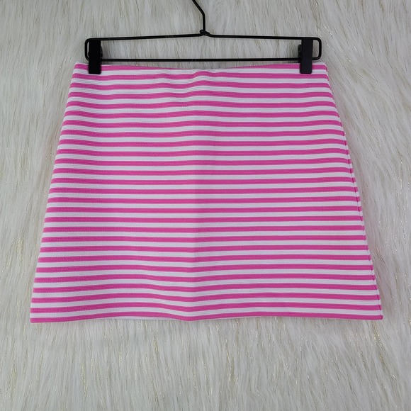 Lilly Pulitzer | Pink & White Striped Mini Skirt - Picture 2 of 5